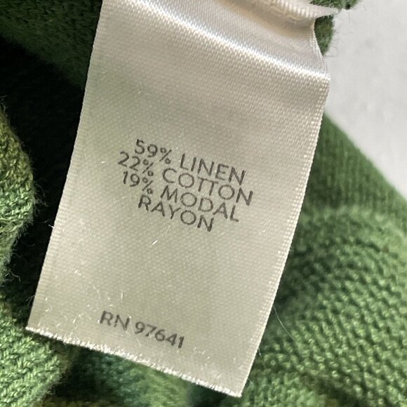 J Jill Top Womens Size‎ Large Tall Green Linen Cotton Comfort Soft Lightweight - Picture 8 of 11